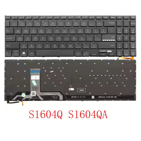 Laptop Keyboard For ASUS VivoBook S16 S1604Q S1604QA Without Frame Black United States US With Backl