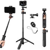K&F Concept 23.6"/60cm 3 in 1 selfie stick desktop stand with ball head + mobile phone holder + GoPr