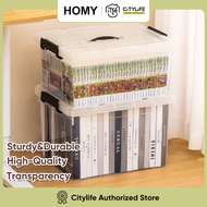Citylife Stackable Plastic Storage Box Transparent Organizer With Handle 12L/19L/33L/46L/64L/86L