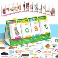 CVC Word Games, Desktop Educational Card With English Illustration For Natural Spelling And Sentence