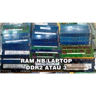 RAM laptop/NB DDR 2, DDR 3 second hand normal tested