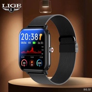 LIGE 2023 Smartwatch Men Watches Waterproof Blood Oxygen Heart Rate Monitoring Bluetooth Calls Smart Watch For Women IOS