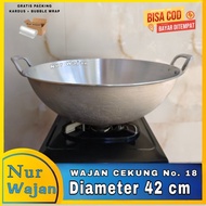 [ Live ] Concave Pan no. 18 (42 cm) Thick, non-stick, rust-proof