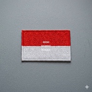 MERAH Red and White Full Embroidery Bet for 3 x 5 Clothes