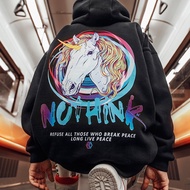 M-7XL Men's Clothing Loose Men Hoodie Oversized Hooded Casual  Hoodies Plus Size Couple Sweatshirt L