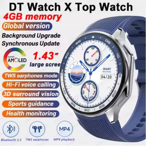 DT NO.1 DT Watch X Smart Watch 1.43" AMOLED Screen BT Call Photo Album Music Video Playback Audio Re