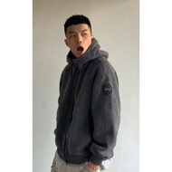 [Daigou Version] Canada Goose Canada Goose Black Label Fleece Hooded Zipper Wool Jacket, Same Style 