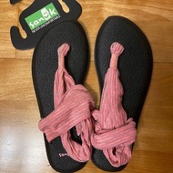 Sanuk 瑜珈墊底夾腳涼鞋 粉色8號（EUR39)