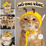 Yellow bee beanie dog hat, Dog hat, Cat hat, Cute pet hat, cosplay pet hat