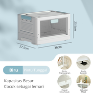 Mainland Lemari Plastik Lipat Portable Lemari Pakaian Susun Container Box Plastik Kotak Penyimpan & 