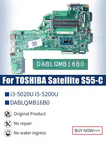 DABLQMB16B0 For TOSHIBA Satellite S55-C Laptop Mainboard i3-5020U i5-5200U A000395320 Notebook Mothe