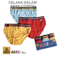 1 BOX CONTAINS 3 PCS BOYS' UNDERWEAR AK 101 KL/ BOYS' CD RUBBER BOXER