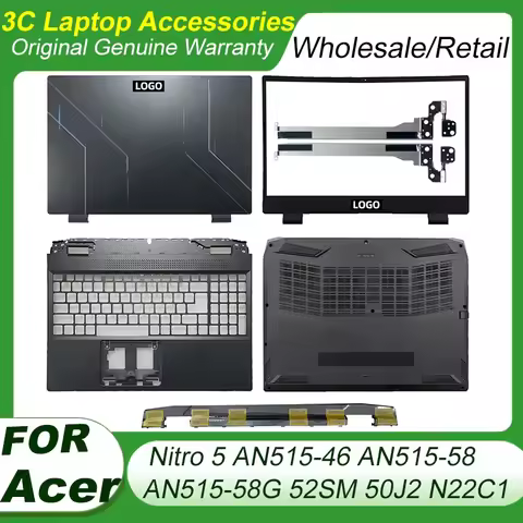 New For Acer Nitro 5 AN515-46 AN515-58 AN515-58G 51R3 52SM 50J2 N22C1 LCD Back Cover Cap Front Bezel