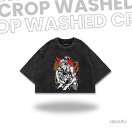 HIKARU Croptee ANIME Washed RECORD OF RAGNAR"BUDDHA" | Crop top | Anime T-shirts | Anime crop top | 