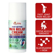 Nutri Botanics Pain Relief Glucosamine Cream + MSM – 100ml – Fast &amp; Long Lasting Joint Pain Relief, Muscle Ache