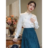 旗袍套装 cheongsam dress muslimah Chinese Retro Cheongsam Two-Piece Suit with Buckle - 2023 New Arrival