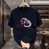 2024 Summer New S-5XL Cotton Casual Street Style Fashion Round Neck Short Sleeve T-shirt Loose Basic