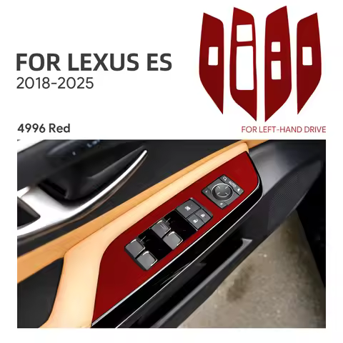 For Lexus ES ES200 ES250 ES300h ES350 2018-2023 2024 2025 Top Suede Sticker Window Switch Lifter Pan
