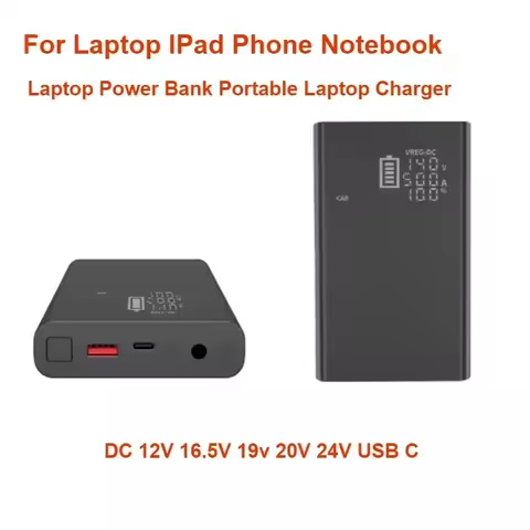 External Battery Pack For Laptop IPad Phone USB C Notebook DC 12V 16.5V 19v 20V 24V Laptop Power Ban