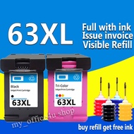 hp 63xl ink hp 63 hp 63 xl black hp63xl refillable Ink Cartridge Compatible for hp63 Deskjet 1110 21