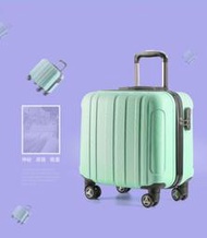 【上品居家生活】ABS蘋果綠 16寸 時尚休閒 ABS帶鎖登機箱/行李箱/拉桿箱/拉杆箱/旅行箱/化妝箱( #1519)