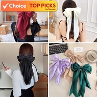 Colourful Big Long Ribbon Hairclip | Chiffon Bow Knot | Klip Rambut Riben |  Girls Hair Accessories