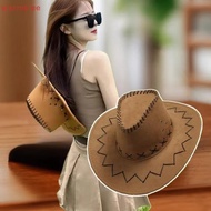(warmtree) Women Men Cowboy Hat Western Suede Cowgirl Hats Fashion West Fancy Dress Party Headwear U
