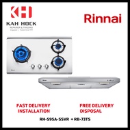 RINNAI RH-S95A-SSVR SLIMLINE HOOD + RB-73TS 3 BURNER STAINLESS STEEL BUILT-IN HOB BUNDLE