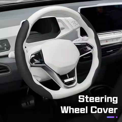 38CM Leather Car Steering Wheel Covers For Geely CK 1 2 3 GX3 GX9 GT Pro Atlas Coolray Mk Cross Emgr