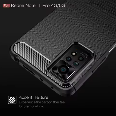 For Xiaomi Redmi Note 11 Pro Case Carbon Fiber Armor Bumper Case For Redmi Note 11 Pro Cover For Red