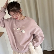 [HARPER] Customized Good Night Sheep Baa Baa Inner Bristles University T | Ready Stock Long Sleeve U
