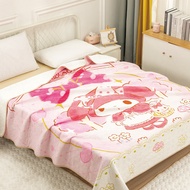 Sanrio Authentic Melody Blanket Office Single Nap Quilt Bed Milk Fiber Sofa Cover Blanket