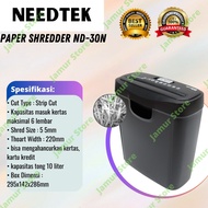 MESIN Needtek ND-30S Paper Shredder Needtek ND30S
