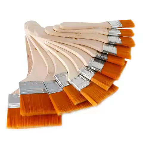 12pcs/Set High quality nylon Mao Banshua oil paint brush artists BBQ brush for painting art Easy To 