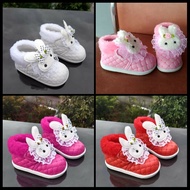 MERAH PUTIH Rabbit Fur Party Boots For Girls Cute Sound Cit/ Girls Casual Shoes 1 2 3 4 5 Years/Baby