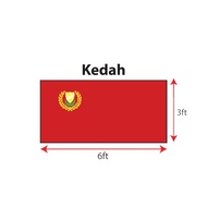 2x4/3x6/2x8 Bendera/Flag Kedah Polyester