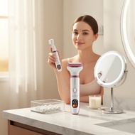 Solimpia Women's 5-in-1 Rechargeable Electric Razor, Bikini & Pubic Trimmer