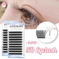 5D Eyelash Extension Natural Soft Professional Lashes Faux Mink Premade Volume Fans Eyelash 0.07D