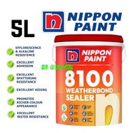 Nippon Paint 8100 Weatherbond Exterior Sealer / Cat Undercoat Dinding Luar Rumah 5L - 5Liter