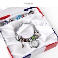 Valentino范倫鐵諾 珍珠貝面精緻串珠手鍊手錶腕錶 隨心情任意配搭 柒彩年代【NE1830】原廠