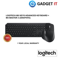 (BUNDLED PACK) LOGITECH MX KEYS ADVANCED WIRELESS ILLUMINATED KEYBOARD + LOGITECH MX MASTER 3 (COMBO