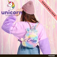 Christmas Gift Kids Personalised Rainbow Unicorn Plush Girls Travel Backpack Schoolbag Smiggle Kids Students