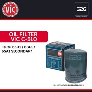 Oil Filter Vic C-510A Isuzu 6BD1 / 6BG1 / 6SA1 SECONDARY