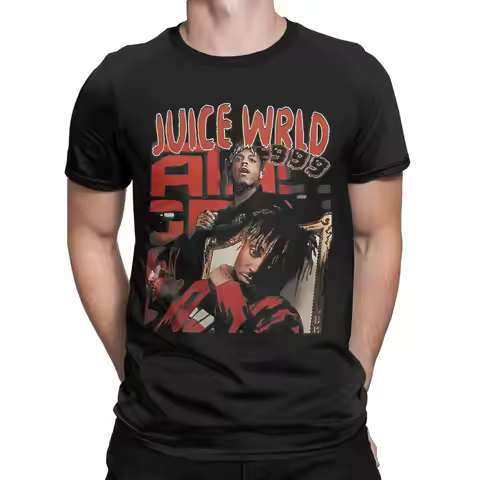 Juice Wrld Graphic Hip Hop T-Shirt for Men Women Vintage Pure Cotton Tee Shirt Crewneck Short Sleeve