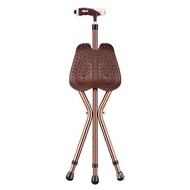 Elderly Crutch Chair Multifunctional Crutch Folding Stool Rehabilitation Walking Portable Walking Stick Can Sit Crutch Walking Aids