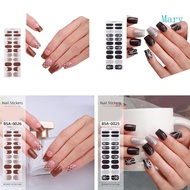 Mary Self Adhesive Gel Nails Stickers Semi Cured Gel Nail Strips Gel Wraps for Nails