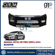 HONDA CIVIC FB TRO (SNL) 2012 FRONT BUMPER WITH GRILLE