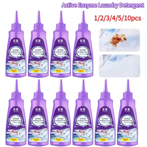 High Efficiency Active Enzyme Laundry Detergent White Shirt Guardian Works Coffee Grease Oil Stain R