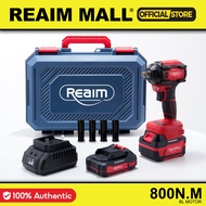 REAIM 800NM Cordless Impact Wrench High Torque Brushless Motor Electric Wrench Impact Heavy Duty
