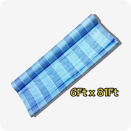 Blue White Canvas - 6 Feet x 81 Feet - Tarpaulin Canvas Roll (Blue/White) 81 (L) x 6 (W)